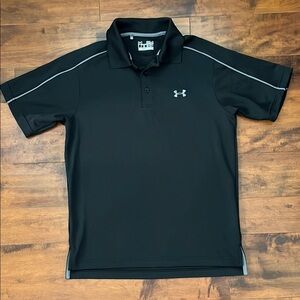 Under Armour Men's Black Polo Golf Shirt - Size Small, EUC